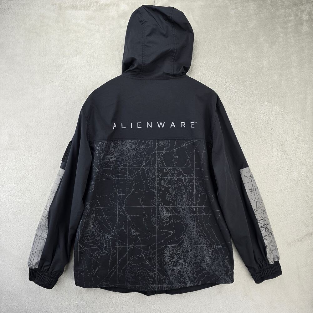 Alienware Windbreaker Jacket Mens Small Black Area 51 Contact Team Gaming AOP - Picture 8 of 11